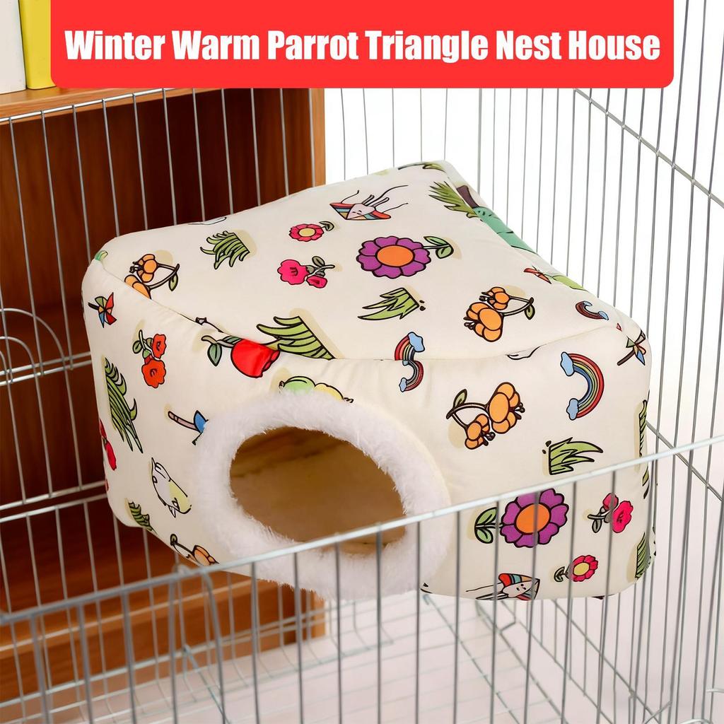 Parakeet Nest Warm Winter Hammock Shed Hut For Parakeets Cockatiels Finches Outdoor Garden Patio Porch Backyard