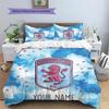 Custom Name Aston Villa2 Pattern Bedding Quilt Set  Home Decoration  Gift (1 * duvet cover + 2 * pillowcase  without core)