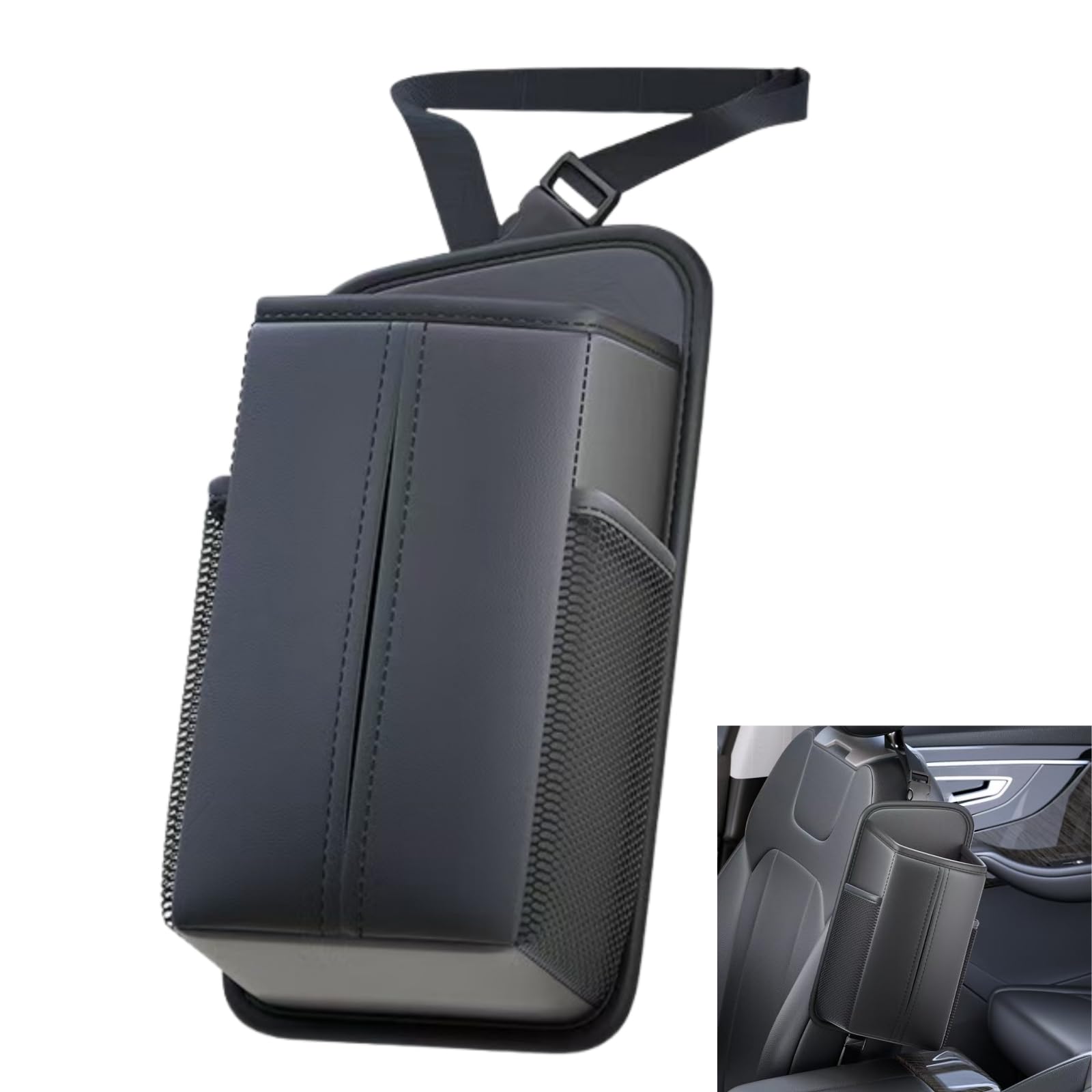 

KOVOL Tissue Case, Car Tissue Holder, Seat Side Pocket, Home & Car Accessories, Fits Smartphones, Cards, Small Items, and More, Easy Installation