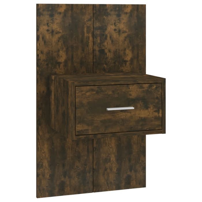 VidaXL Wall-mounted Bedside Table Smoked Oak 816952