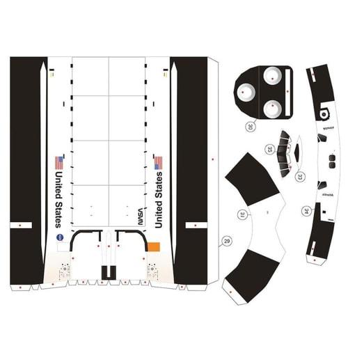 2024 1/150 Scale Paper Space Shuttle Atlantis Passenger Ship Model Simulation DIY Ship Model Collection Gift (Unassembled Kit)