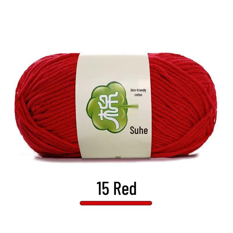 Combed Milk Cotton 5-Strand Yarn Pack for Hand-Knitted Scarves, Medium Thick, DIY Blanket Knitting, Crochet Material.