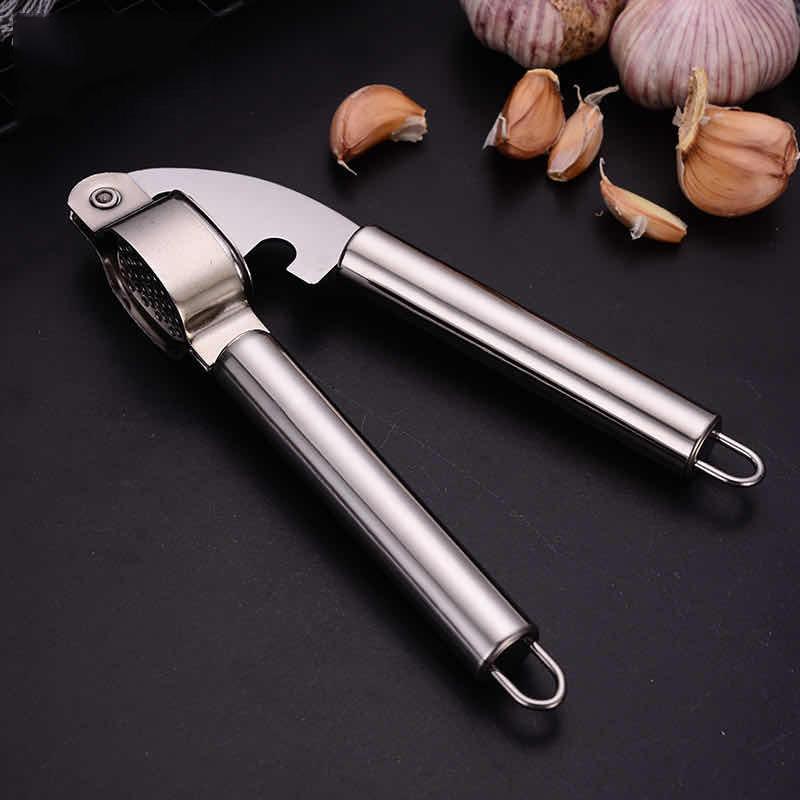 Removable Stainless Steel Garlic Press Crusher Kitchen Cooking Vegetables Ginger Squeezer Masher Handheld Ginger Mincer Tools