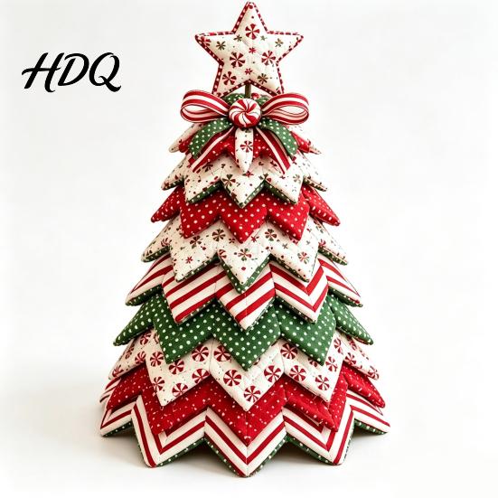 Schlafzimmer Festliche Akzente DIY gesteppter Weihnachtsbaum Bausatz Handgefertigter Stoff Tischdekoration Gartenornamente Feiertags Bastelprojekt für Zuhause