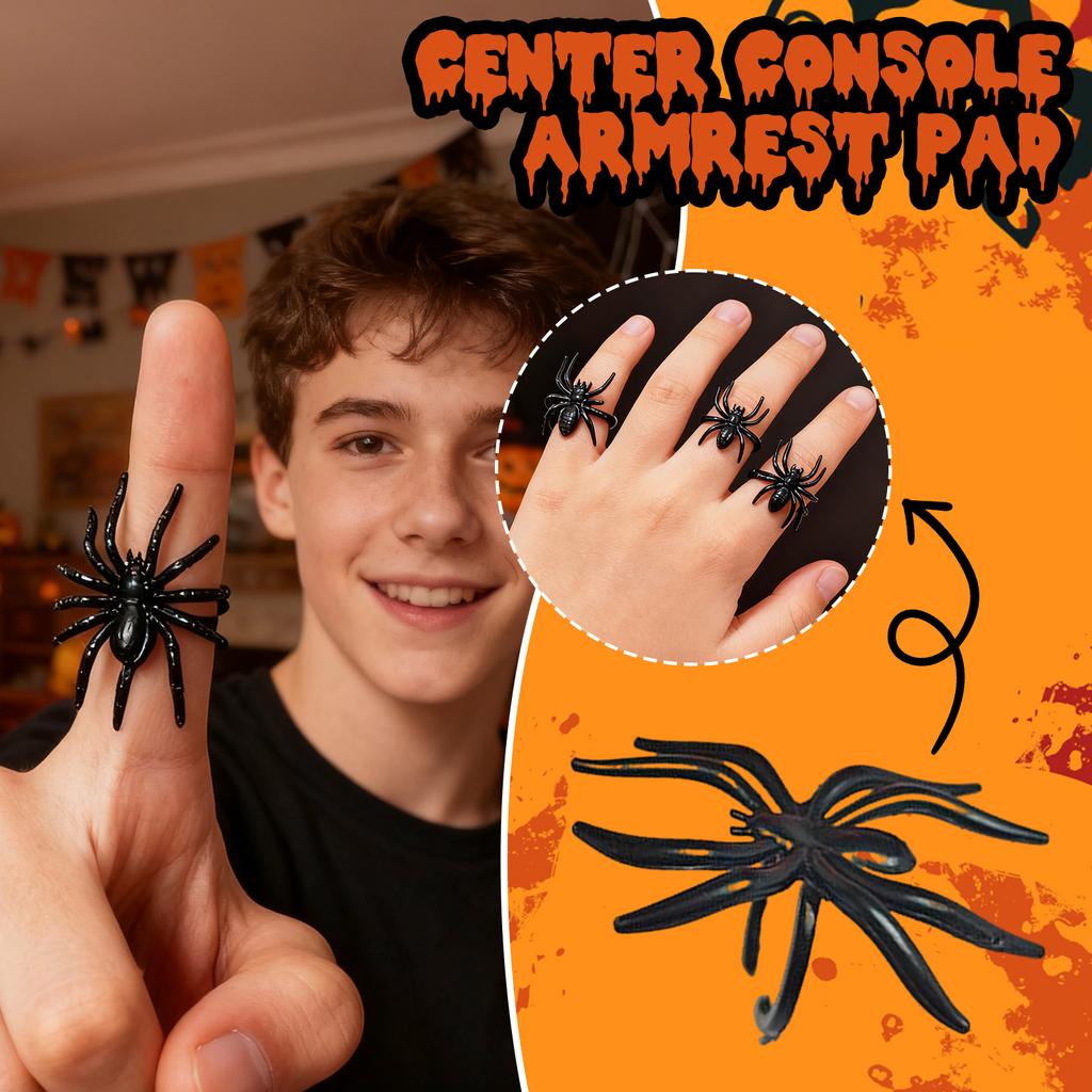 Halloween Plastic Spid-er Rings Halloween Party Cupcake Decorations