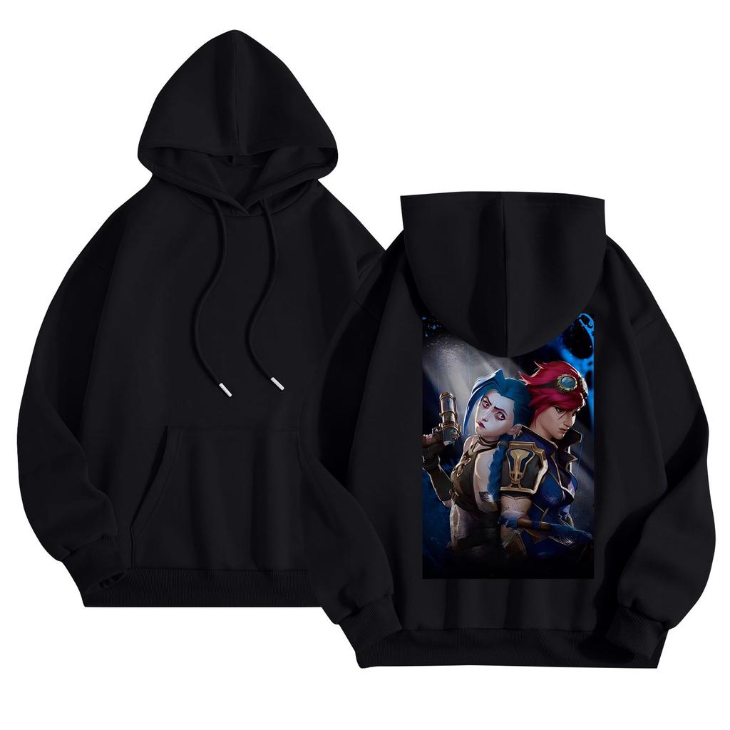 Sweat à capuche imprimé à manches longues et col ample pour femme, décontracté et confortable, en peluche