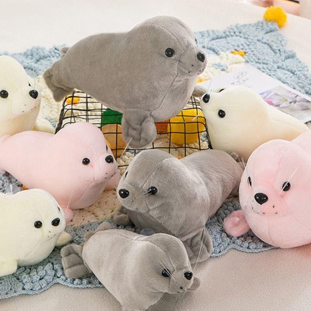Soft Seal Plush Stuffed Toy Fluffy Sea Dog Doll Fashion Seal Plush Doll  Aquarium