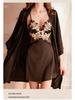 Meishilan Ice Silk Lace Flirtatious Nightdress and Bathrobe Set