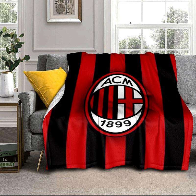 Ac Football Club Blanket Flannel Blanket for bed, sofa, Camping, Hiking, Picnic Essentials, gift for family Fan gifts