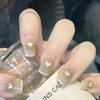 24Pcs Short Square Fake Nails Cloud Star Pattern Full Cover Press On Nail Tips Manicure Art