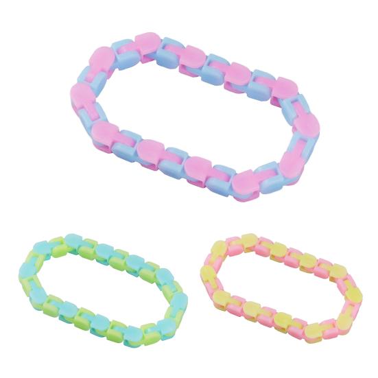 5Pcs/Set Track Toy Wacky Flexibility Changing Foldable Good Forms Snap Click Fidget Sensory