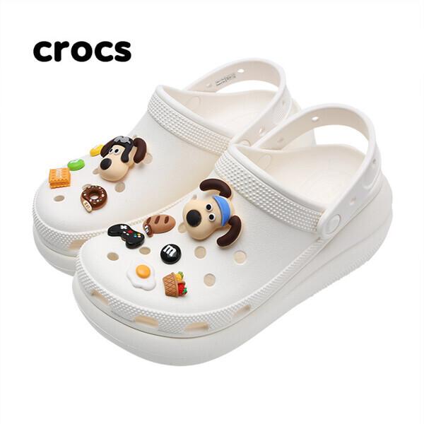 

Crocs Classic Crush Clog White Sandals Aqua Shoes M7W9260