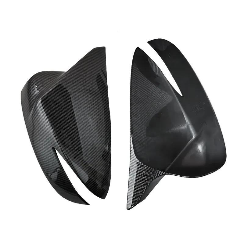 Car Rearview Mirror Cover Suitable for Mazda CX-5 Bright Black Carbon Fiber Pattern Mirror Housing Car Accessories