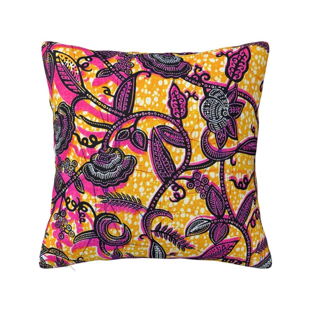 Kizomba Samakaka Ankara Print African Pattern Wax Design Square Pillowcase Cushion Cover Pillow Case Throw Pillow Cover