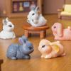 10Pcs Miniature Rabbit Figurines Resin Animal Statues Perfectly for Easter Decorations and Birthday Cake Toppers