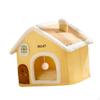 Cat House Activity Center Small Pet Shelter Washable Thickened Cushion Playing Hut Winter Cave