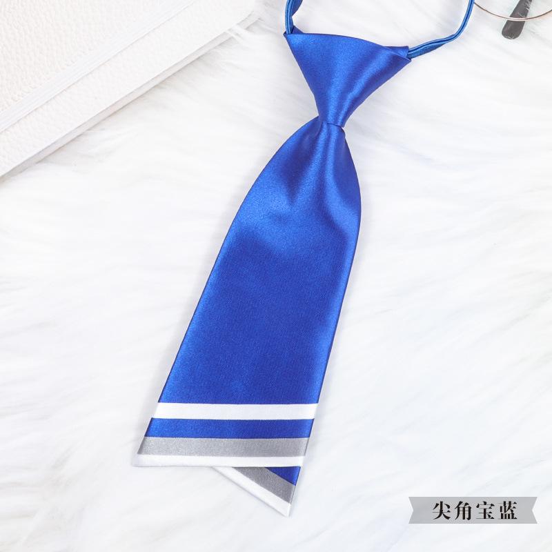 Korean Version Of Professional Sharp Corner Gray Small Tie Japanese Bow Tie Flower Ribbon Bow Student Business Women'S Tie