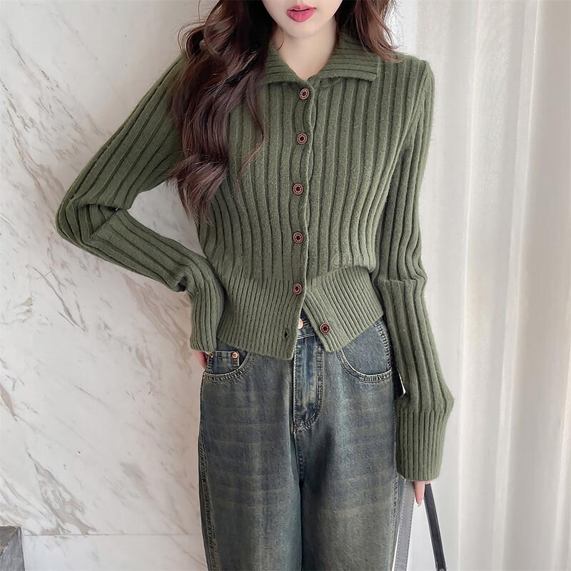 

TonLion Women s Lapel Knit Cardigan M