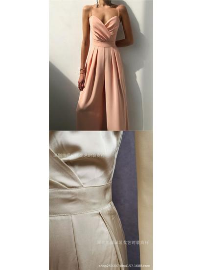 Suspender Straight-Leg Jumpsuit