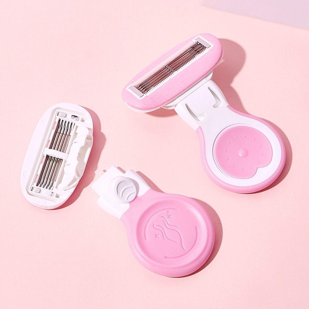 

Manual Women Safety Shaving Razor 5 Layer Women Skin Shaver Mini Armpit Trimmer Household Replacement Blade