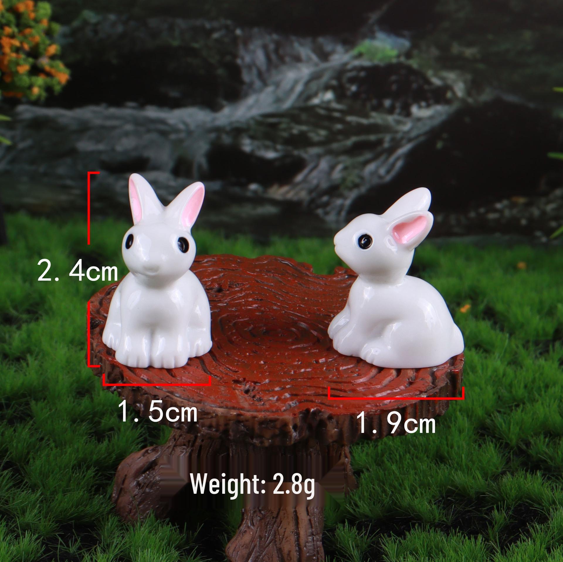 Микро-ландшафт 3D Белый Кролик DIY Брелок Серьги Заколка для Волос Набор Украшений
