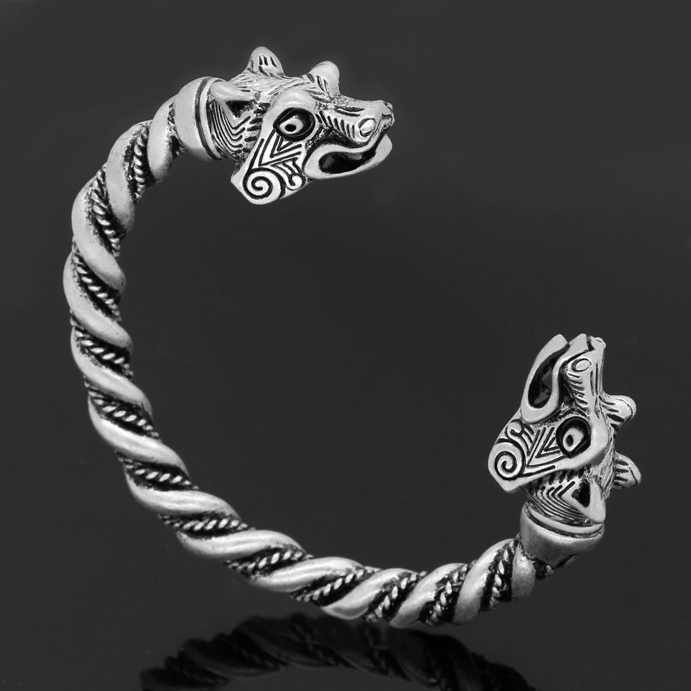 Nordic Viking Celtic Wolf Men s Hip Hop Bracelet