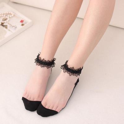NEW 4 Colors Ultra-thin Elastic Silk Short Silky Stockings Women Ankle Socks ID