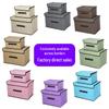 Foldable Imitation Linen Storage Box for Clothes and Toys