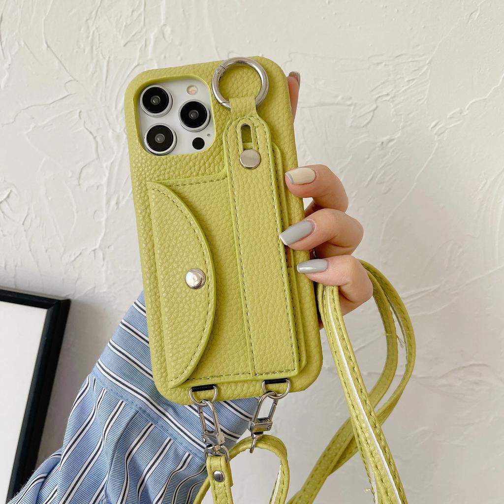 Crossbody Lanyard Wrist Strap Case for IPhone 13 12 Mini 15 14 11 Pro XS Max X XR 7 8 Plus Card Holder Wallet Leather Cover
