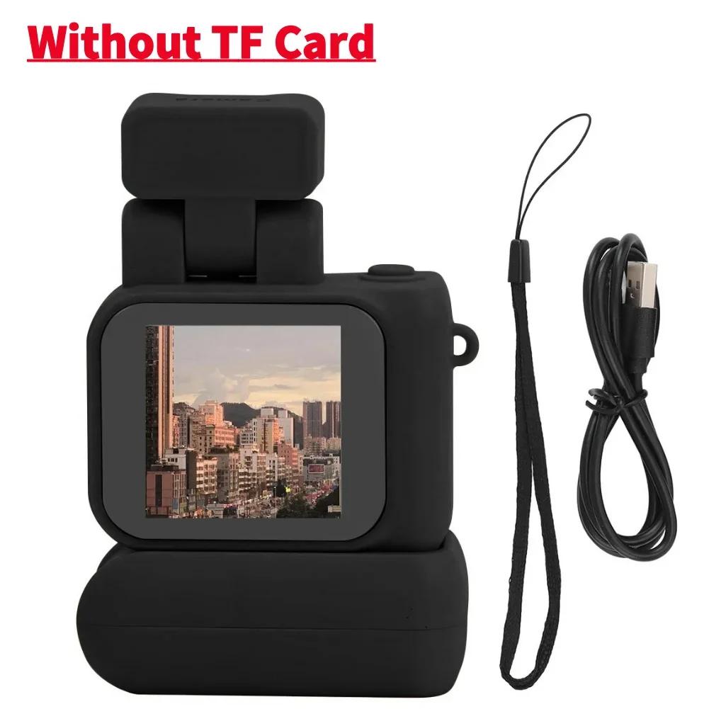 

A retro camera with a high-definition display screen, as well as a flash and a battery dock, is a small camera