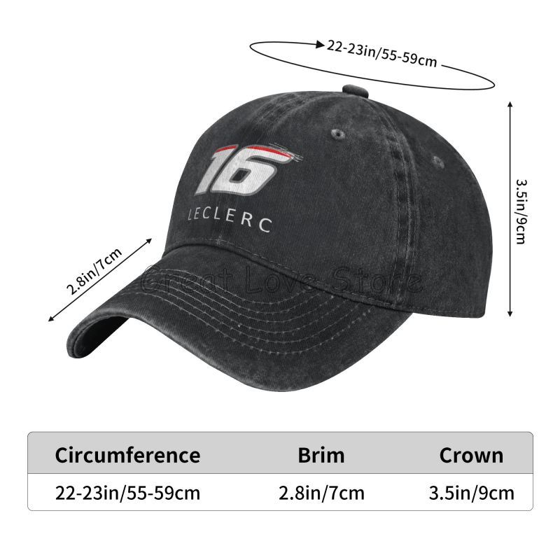 Charles Leclerc F1 Signature Graphic Baseball Cap Adjustable Washed Cotton Trucker Hat Summer Vintage Sun Visors Baseball Caps