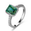Bague Ringen 925 Sterling Silver Emerald Cut Moissanite Gemstone Wedding Engagement Diamonds Ring For Women Fine Jewelry Gifts