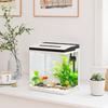 13L Glass Aquarium Fish Tank with Filter, LED Lighting, for Betta, Guppy, Mini Parrot Fish, Shrimp, 29 x 20 x 30.5cm