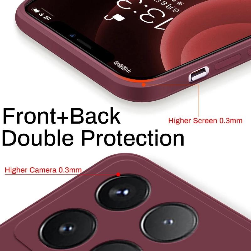 Poco X6 Pro Case Luxury Liquid Silicone Soft Case For Xiaomi Poco X6 Pro Poco X 6 Pro X6Pro Pocox6 Pro 5G Shockproof Back Cover