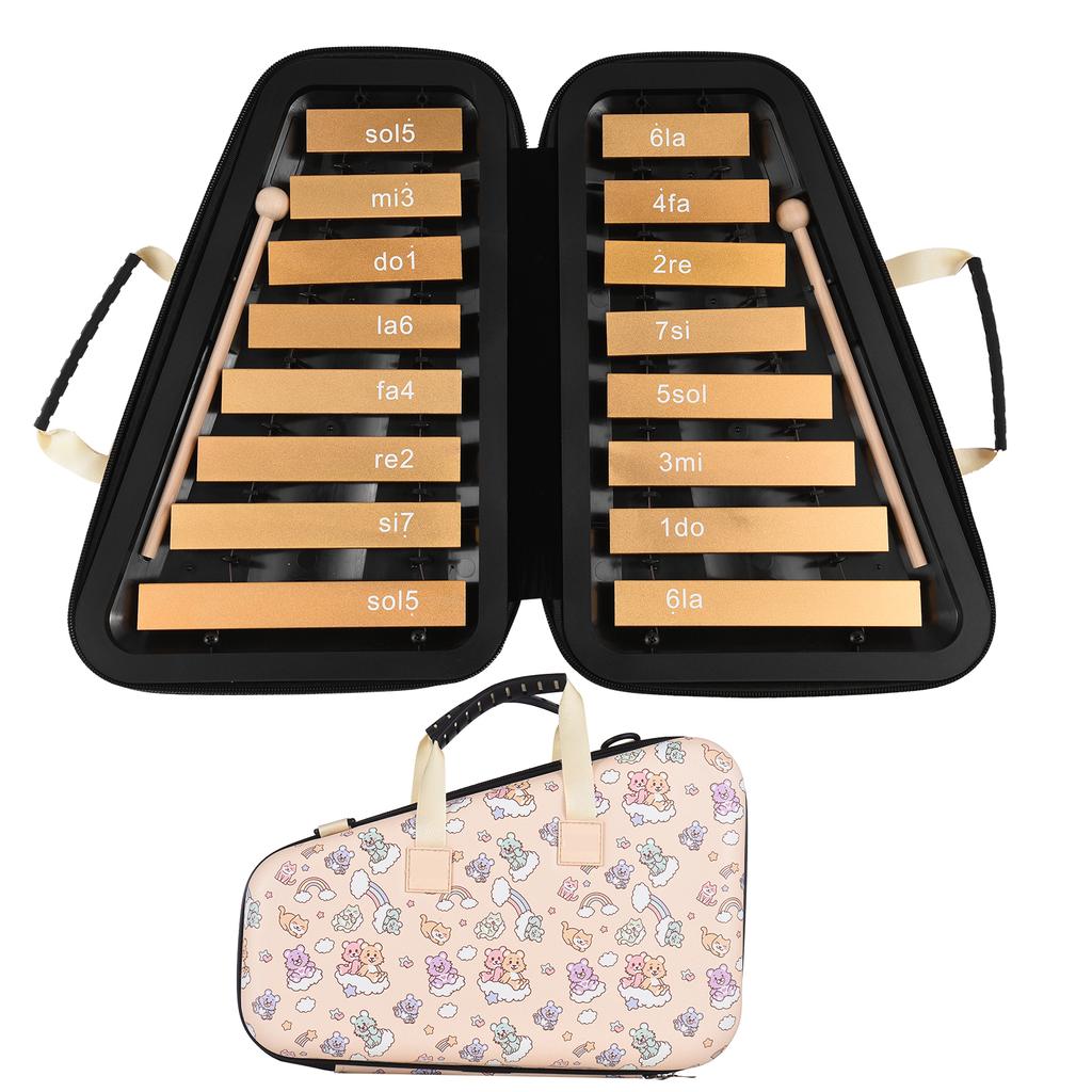 16 teclas glockenspiel 16 notas placa de alumínio xilofone percussão musical educacional precoce