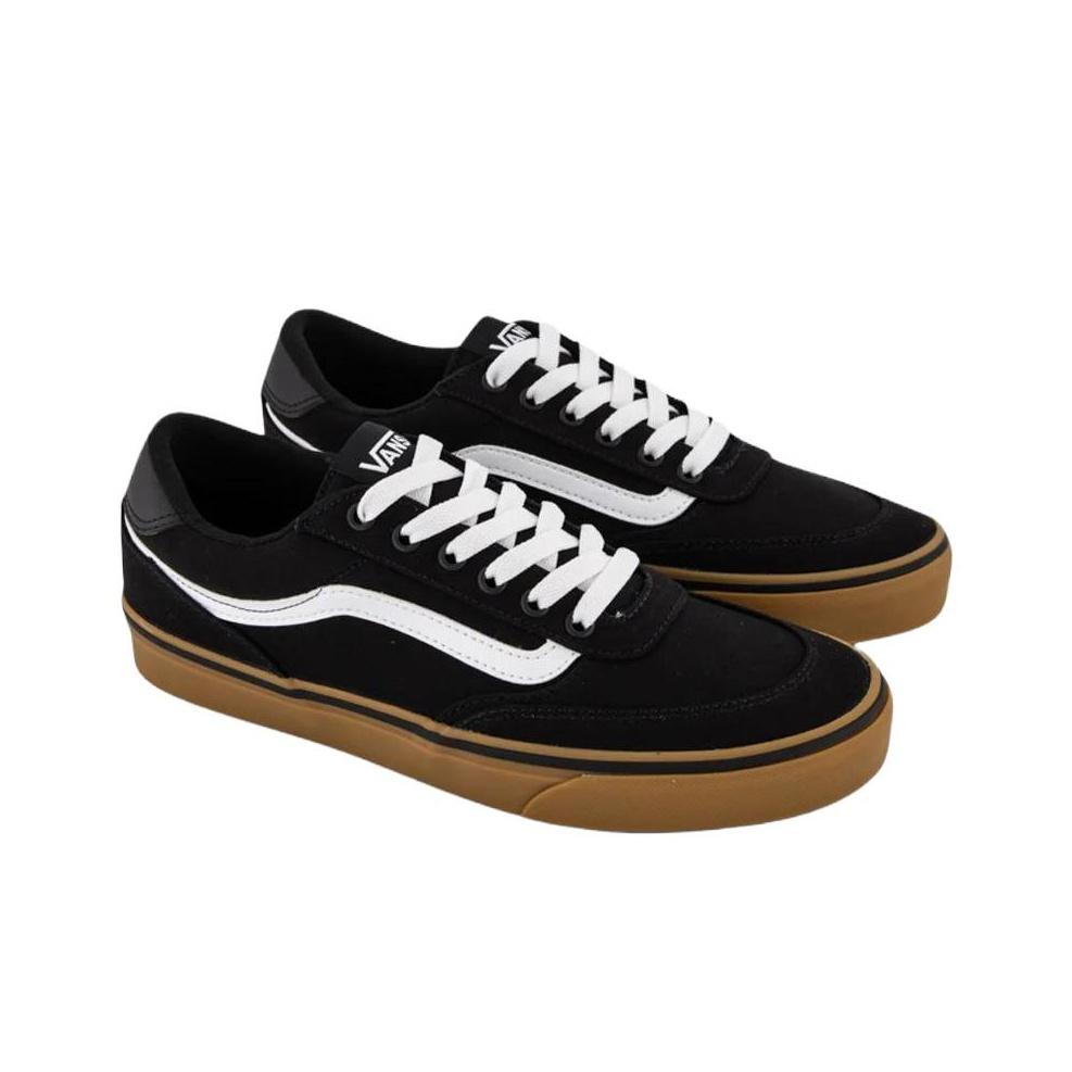 Vans Brooklyn Ls Classic Comfortable Slip Resistant Durable Low Top Skate Shoes Men sneaker Black White VN000D7QB9M