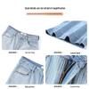 HSTYLE Women's Vintage Rhinestone Gradient Wide-Leg Jeans