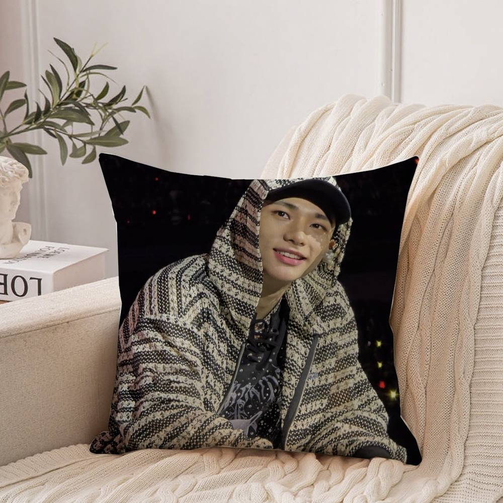 H-Hot KPOP Idol H-Hyunjin Pillow Case Home Decor Throw For Sofa Bed Car Room Decor Gift Idea