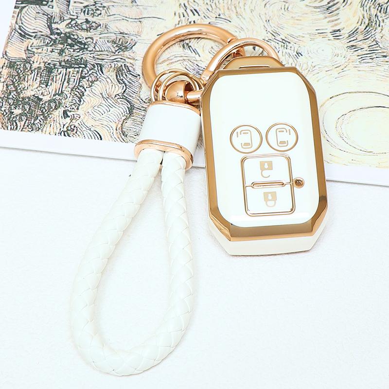 4 Buttons Auto Shell Fob Holder For Suzuki Swift Ignis Ertiga Wagon R Monopoly Car Remote Key Cover Case Keychain Accessories