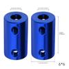 Aluminum Alloy Blue 25mm 1 Inch Rigid Coupling Set for 3D Printer RC Robot Car Model DIY Encoder with Screws Hex Wrench