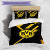 3-teiliges Bettbezug-Set (1 * Bettbezug + 2 * Kissenbezug, ohne Kern), Borussia Dortmund Print Bettwäsche-Set, Schlafzimmer-Dekoration, Ganzjahres, Geburtstagsgeschenk