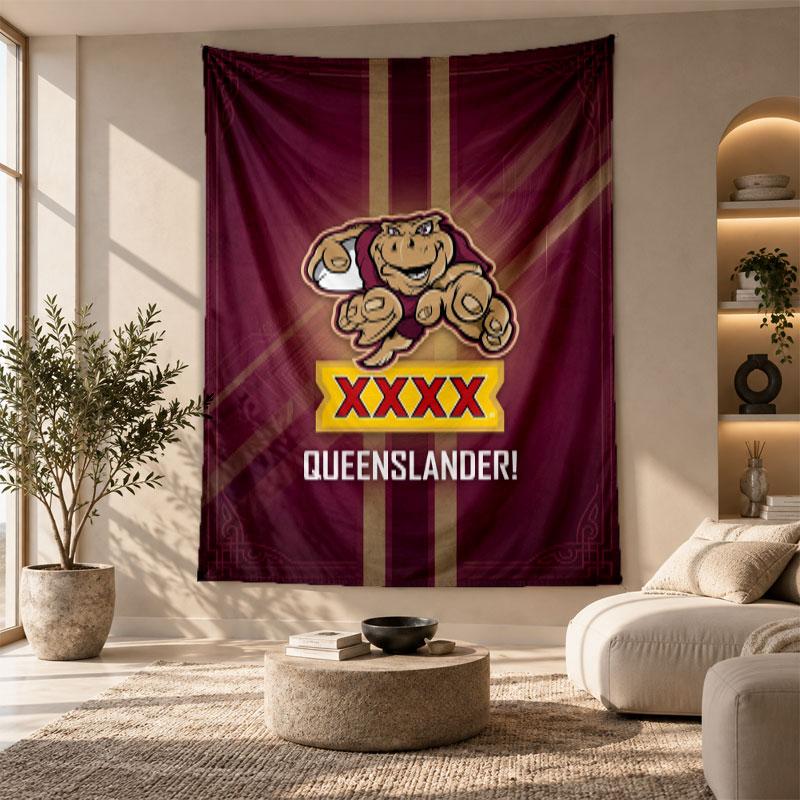 Decorative Tapestry,Queensland Maroons Printed Wall Art, Lightweight Wall Hanging For Bedroom Background