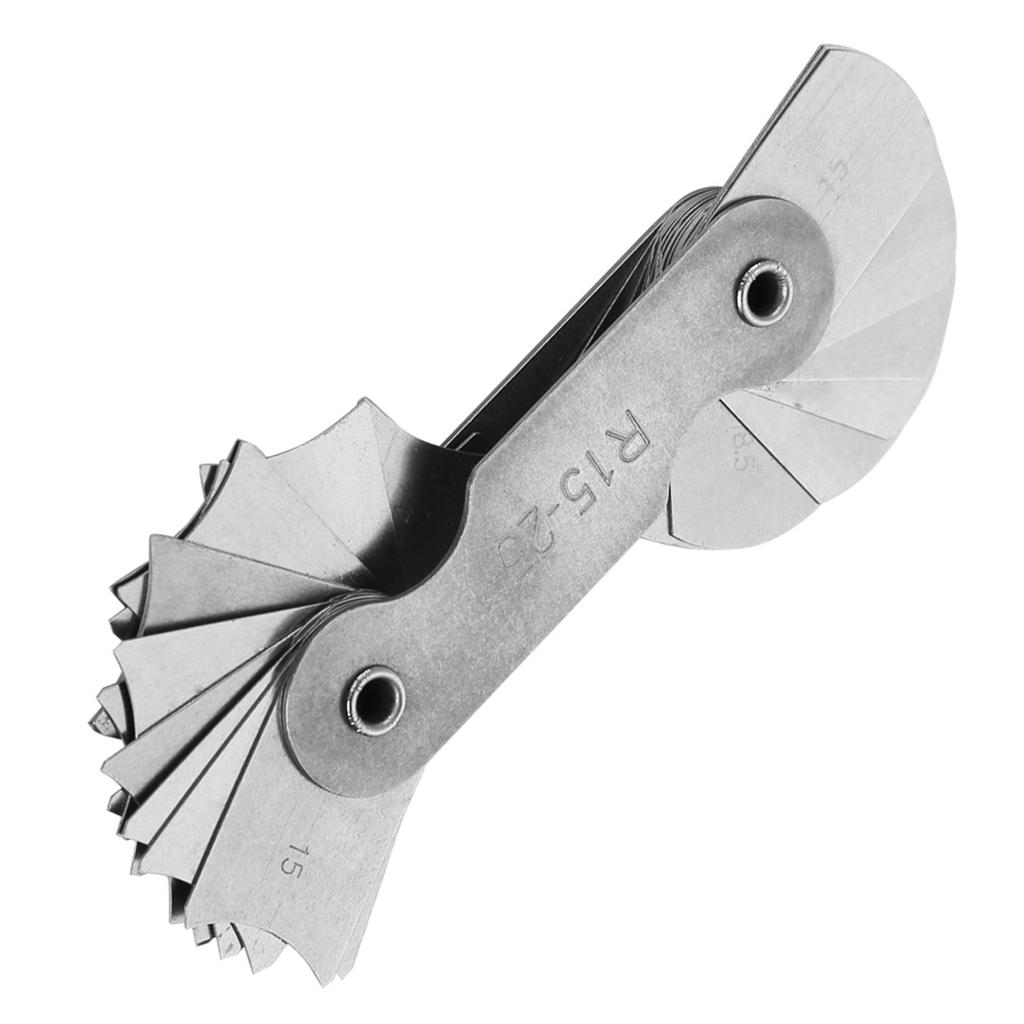Stainless Steel Radius Fillet Gauge External Internal Concave Convex Measuring Tool (R1525MM)