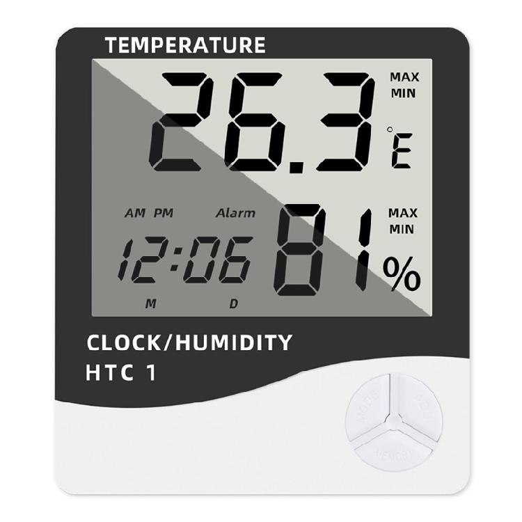 Thermometer Hygrometer with Large LED Display Wall-Mounted Desktop Digital Meter