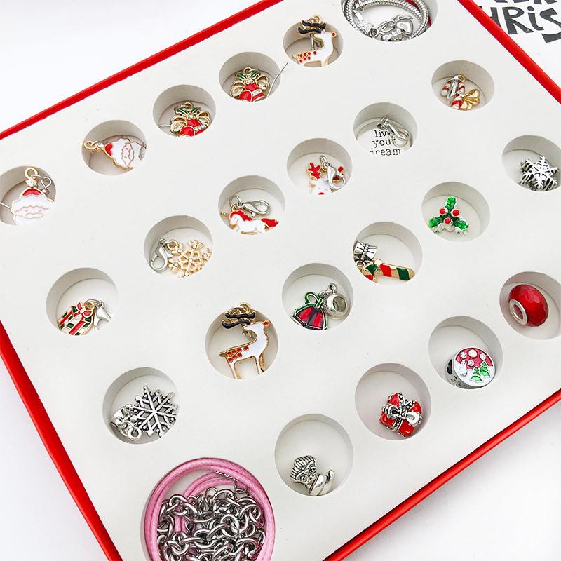 Hot Selling 24-Day Advent Calendar DIY Jewelry Surprise Box for Christmas Gifts