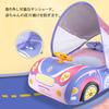 Baby Swim Supercar Swim Ring for UV Protection Removable Baby Water Suitable for Months Ring, Design, Foot-In Infants, SPF50+, Sunshade, Float, Play,