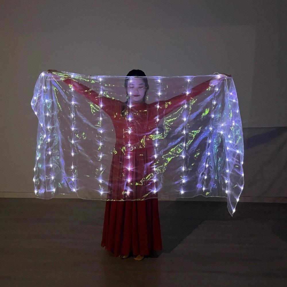 Solid Color LED Luminous Scarf Dance Performance Performance Props New Stage Props Dance Festival