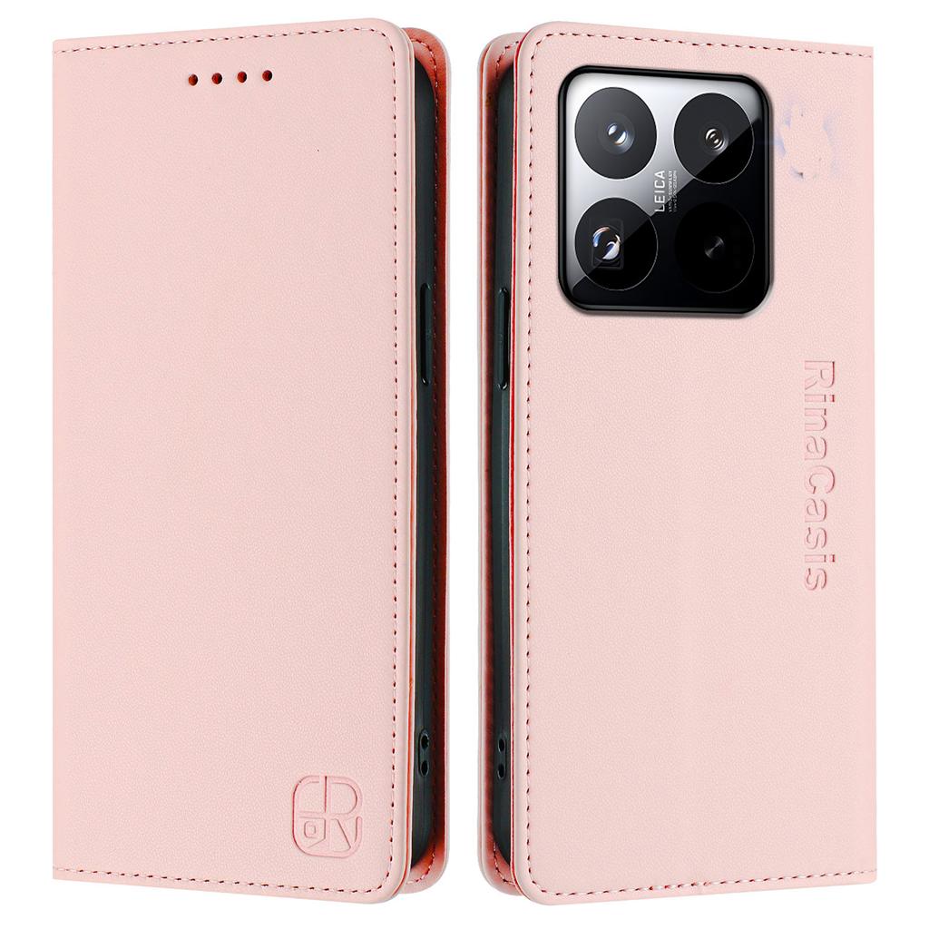 Etui skórzane RINACASIS RC01 do Xiaomi 15T z podstawką blokującą RFID