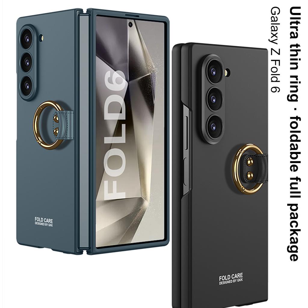 Ultra Thine Hard PC Phone Cover for Samsung Galaxy Z Fold 6 5 4 Case with Ring Holder