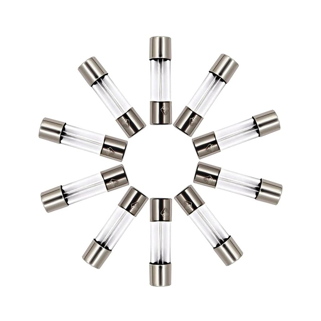 SIXQJZML 10 Pack F2AL Fast-Blow Fuse 2A 250V Glass Fuses 0.2 x 0.78 inch / 5 x 20 mm (2amp) (F2A)